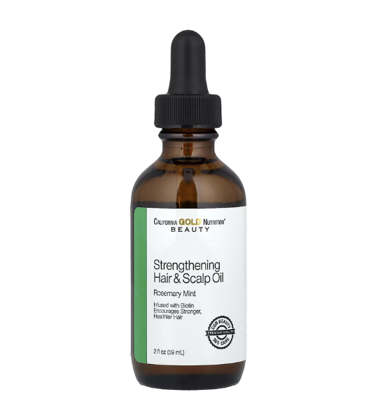 California Gold Nutrition, Strengthening Hair & Scalp Oil, Biotin, Rosemary Mint, 2 fl oz (59 ml) in Pakistan