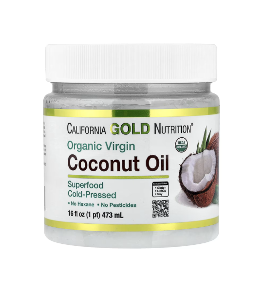 California Gold Nutrition, Superfoods, Cold Pressed Organic Virgin Coconut Oil, 16 fl oz (473 ml) in Pakistan