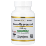 California Gold Nutrition, Trans-Resveratrol, 200 mg, 60 Veggie Capsules in Pakistan