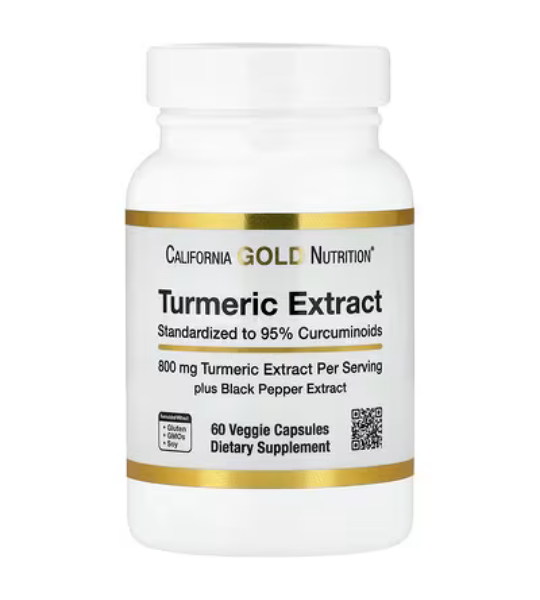 California Gold Nutrition, Turmeric Extract with 95% Curcuminoids, and BioPerine® Black Pepper Extract, 60 Capsules in Pakistan