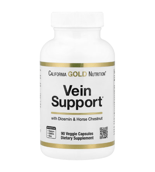 California Gold Nutrition, Vein Support with Diosmin, Horse Chestnut 90 Veggie Capsules in Pakistan