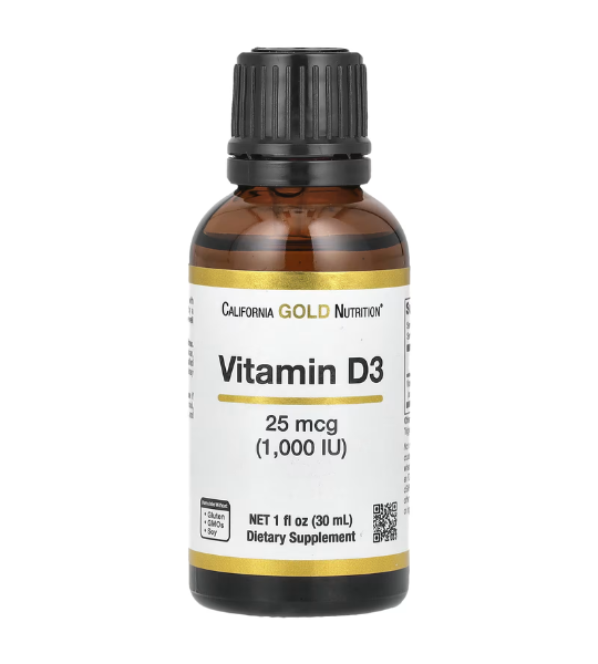 California Gold Nutrition, Vitamin D3, 25 mcg (1,000 IU), 1 fl oz (30 ml) in Pakistan