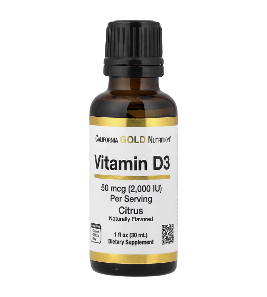California Gold Nutrition, Vitamin D3, Citrus, 50 mcg (2,000 IU), 1 fl oz (30 ml) in Pakistan