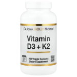 California Gold Nutrition, Vitamin D3 + K2, 240 Veggie Capsules in Pakistan