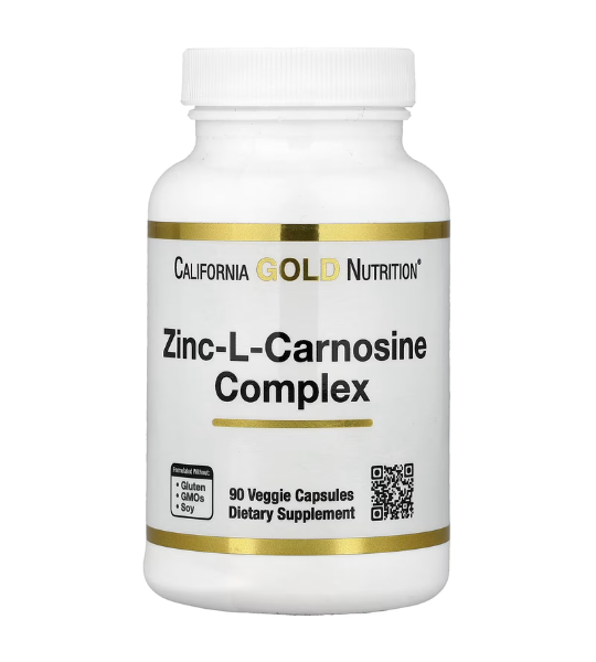 California Gold Nutrition, Zinc-L-Carnosine Complex, 90 Veggie Caps in Pakistan