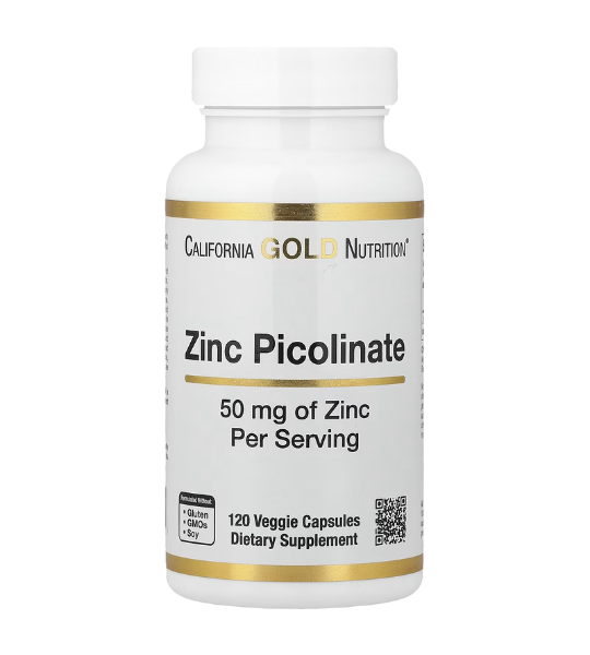 California Gold Nutrition, Zinc Picolinate, 50 mg, 120 Veggie Capsules in Pakistan