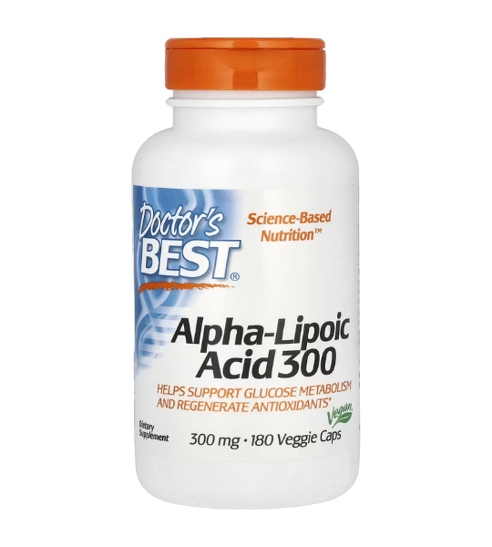 Doctor's Best, Alpha-Lipoic Acid 300, 300 mg, 180 Veggie Caps in Pakistan