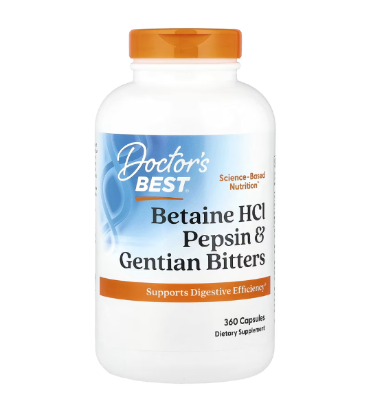 Doctor's Best, Betaine HCl, Pepsin and Gentian Bitters, 360 Capsules in Pakistan