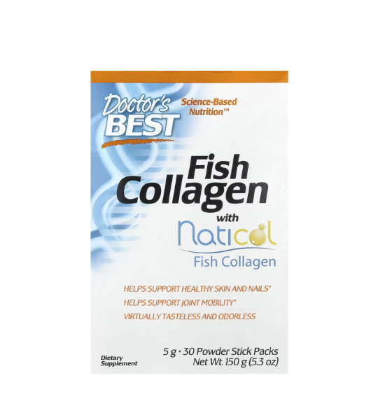 Doctor's Best, Fish Collagen with Naticol, 5 g, 30 Powder Stick Packs, 5.3 oz (150 g) in Pakistan