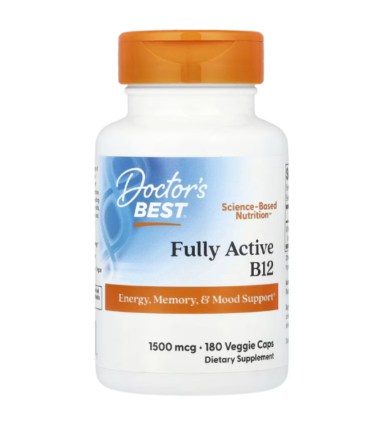 Doctor's Best, Fully Active B12, 1,500 mcg, 180 Veggie Caps in Pakistan