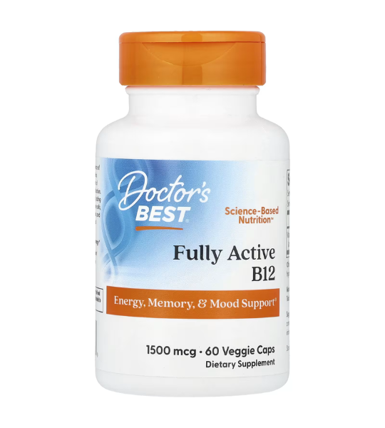 Doctor's Best, Fully Active B12, 1,500 mcg, 60 Veggie Caps in Pakistan