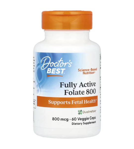 Doctor's Best, Fully Active Folate 800, 800 mcg, 60 Veggie Caps in Pakistan