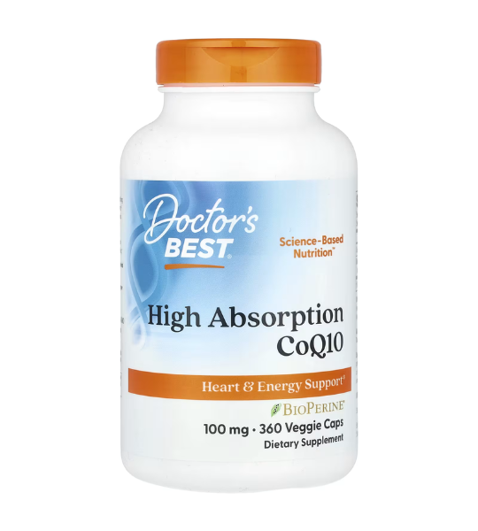 Doctor's Best, High Absorption CoQ10, 100 mg, 360 Veggie Caps in Pakistan