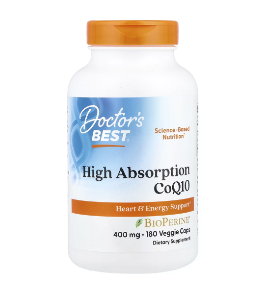 Doctor's Best, High Absorption CoQ10, 180 Veggie Caps in Pakistan