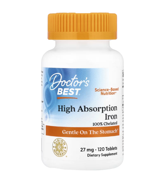 Doctor's Best, High Absorption Iron, 27 mg, 120 Tablets in Pakistan