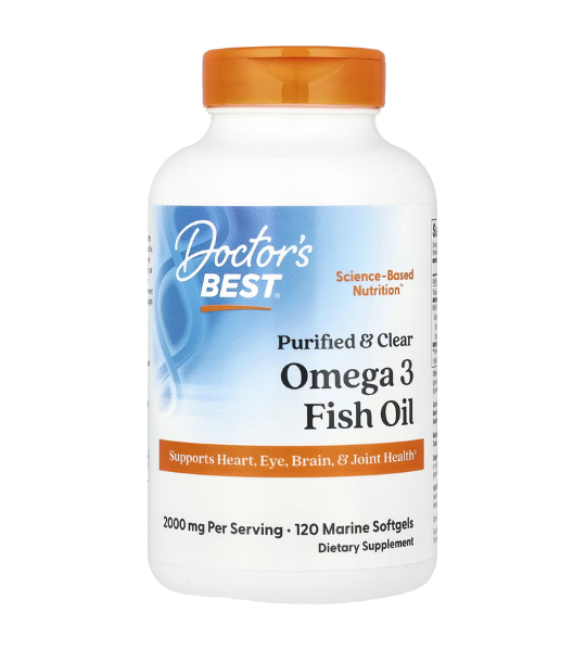 Doctor's Best, Purified & Clear Omega 3 Fish Oil, 120 Marine Softgels in Pakistan