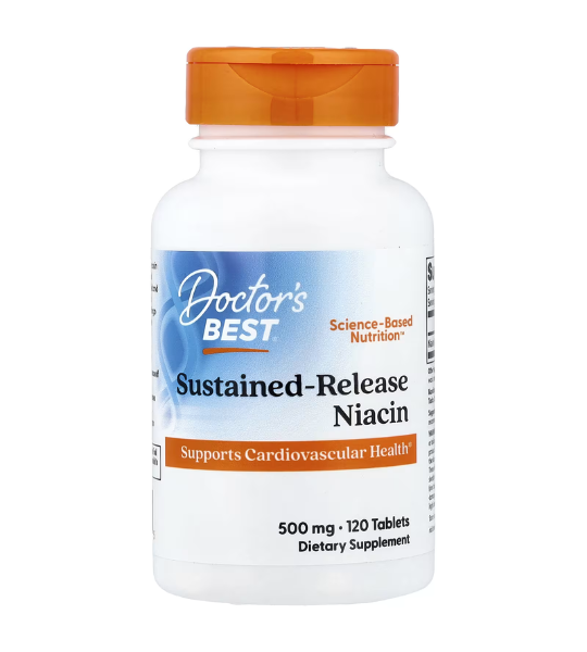 Doctor's Best, Sustained-Release Niacin, 500 mg, 120 Tablets in Pakistan