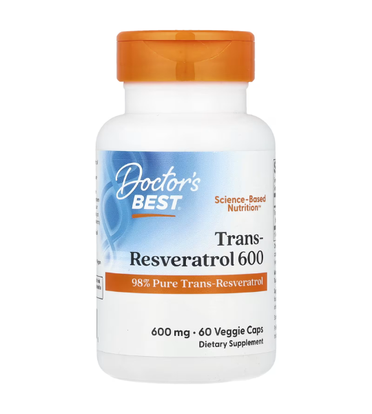 Doctor's Best, Trans-Resveratrol 600, 600 mg, 60 Veggie Caps in Pakistan