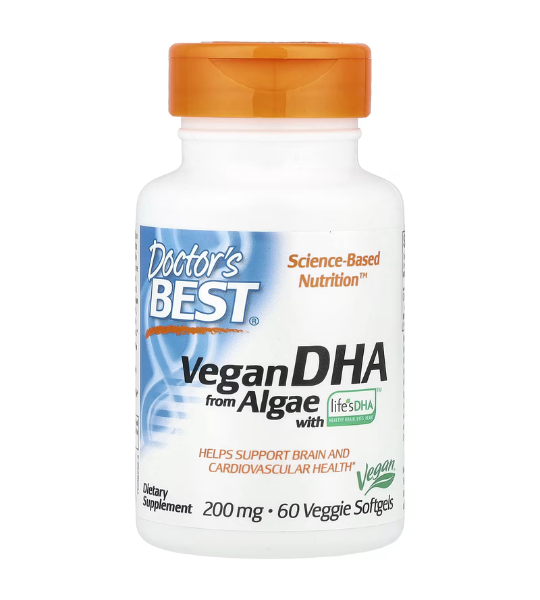 Doctor's Best, Vegan DHA from Algae with Life's DHA™, 200 mg, 60 Softgels in Pakistan