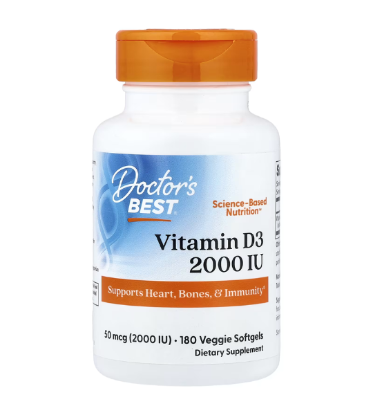Doctor's Best, Vitamin D3, 50 mcg (2,000 IU), 180 Veggie Softgels in Pakistan