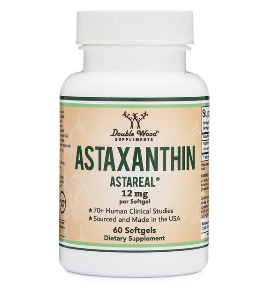 Double Wood Supplements, Astaxanthin Astareal, 12 mg, 60 Softgels in Pakistan