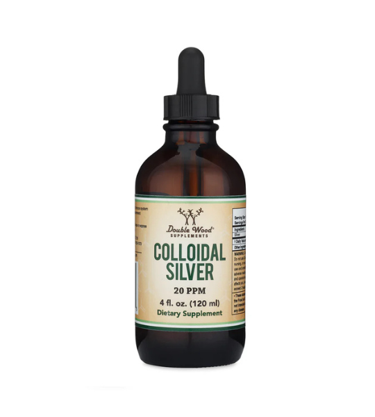 Double Wood Supplements, Colloidal Silver Solution for Skin Health, 20 PPM, 120ml in Pakistan
