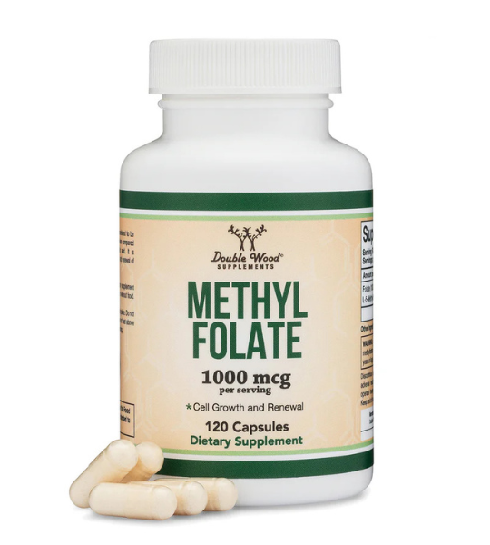 Double Wood Supplements, Methyl Folate, 1000 mcg, 120 Capsules in Pakistan