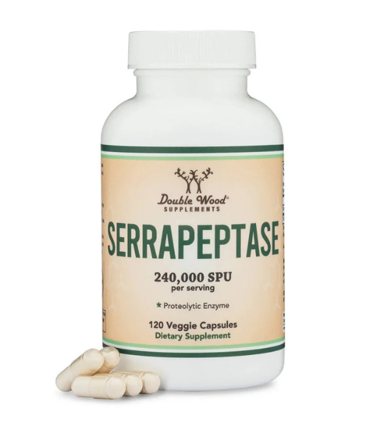Double Wood Supplements, Serrapeptase 240,000 SPU, 120 Capsules in Pakistan