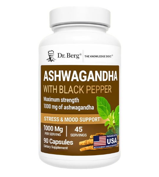 Dr. Berg's Ashwagandha with Black Pepper Capsules in Pakistan