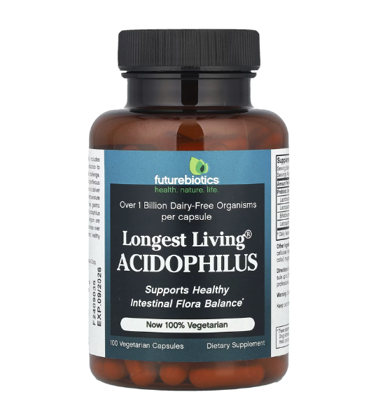 Futurebiotics, Longest Living® Acidophilus, 100 Vegetarian Capsules in Pakistan