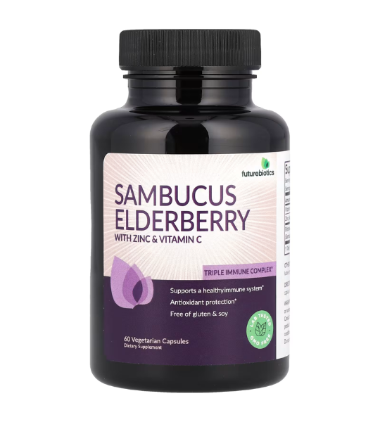 Futurebiotics, Sambucus Elderberry with Zinc & Vitamin C, 60 Vegetarian Capsules in Pakistan