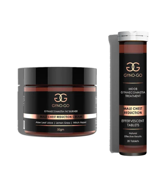 Gyno-Go Male Chest Reduction Cream & Effervescent Tablets - Gynaecomestia Reduction Combo in Pakistan