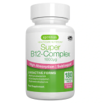 Super B12-Complex 1000mcg, Sublingual Vitamin B12 Melt, High Absorption Methylcobalamin, Adenosylcobalamin & Hydroxocobalamin, 180 Tablets