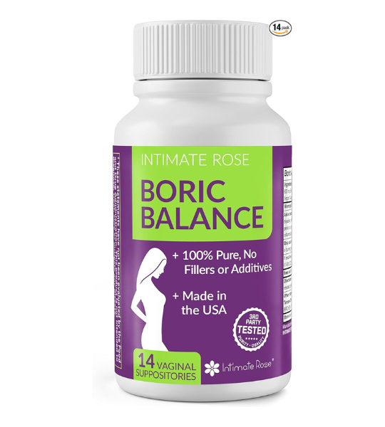 Intimate Rose Boric Acid Vaginal Suppositories, 14 Count in Pakistan