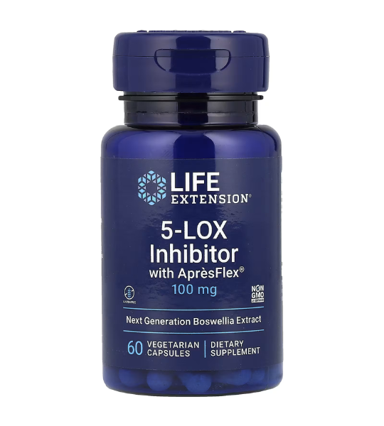Life Extension, 5-LOX Inhibitor with ApresFlex®, 100 mg, 60 Vegetarian Capsules in Pakistan