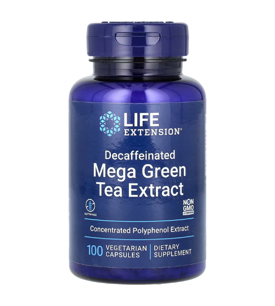 Life Extension, Mega Green Tea Extract, Decaffeinated, 100 Vegetarian Capsules in Pakistan
