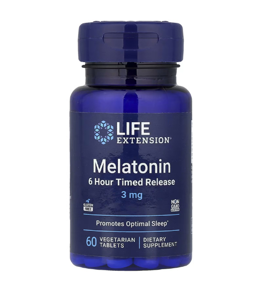 Life Extension, Melatonin, 6 Hour Timed Release, 3 mg, 60 Vegetarian Tablets in Pakistan