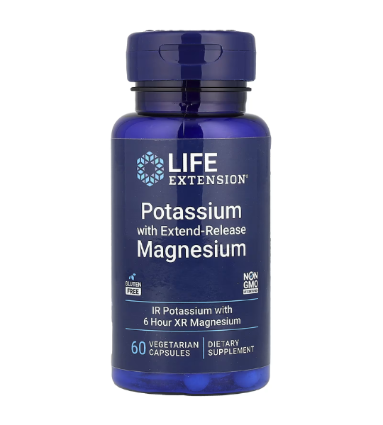 Life Extension, Potassium with Extend-Release Magnesium, 60 Vegetarian Capsules in Pakistan