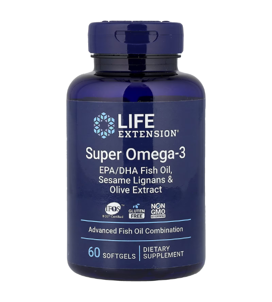 Life Extension, Super Omega-3, EPADHA Fish Oil, Sesame Lignans & Olive Extract, 60 Softgels in Pakistan