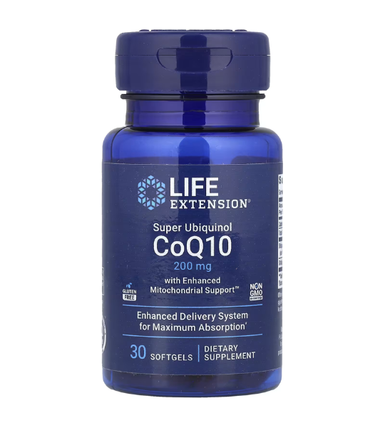 Life Extension, Super Ubiquinol CoQ10 with Enhanced Mitochondrial Support, 200 mg, 30 Softgels in Pakistan