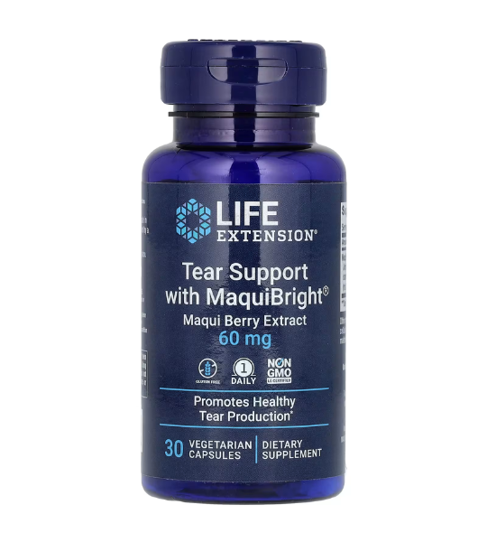 Life Extension, Tear Support with MaquiBright, Maqui Berry Extract, 60 mg, 30 Vegetarian Capsules in Pakistan