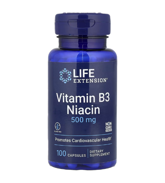 Life Extension, Vitamin B3 Niacin, 500 mg, 100 Capsules in Pakistan