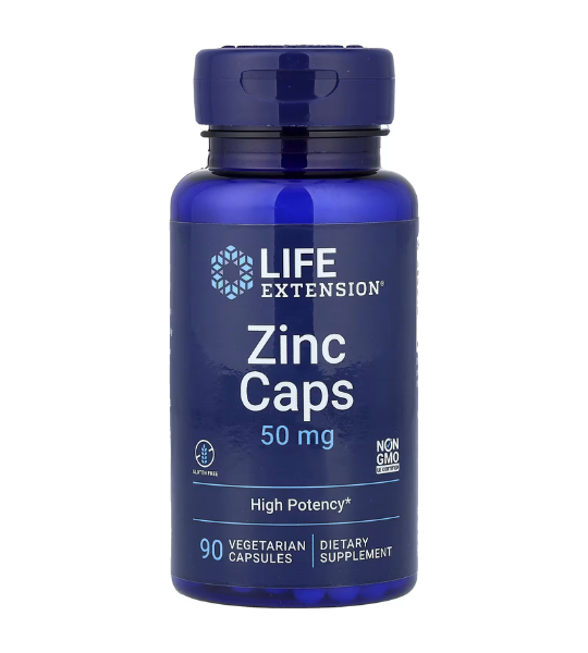 Life Extension, Zinc Caps, High Potency, 50 mg, 90 Vegetarian Capsules in Pakistan