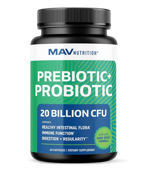 MAV Nutrition Prebiotics and Probiotics 20 Billion CFU 30 Capsules in Pakistan