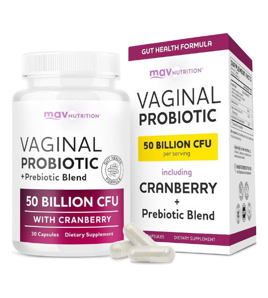 MAV Nutrition Vaginal Probiotics 50 Billion CFU 30 Capsules in Pakistan