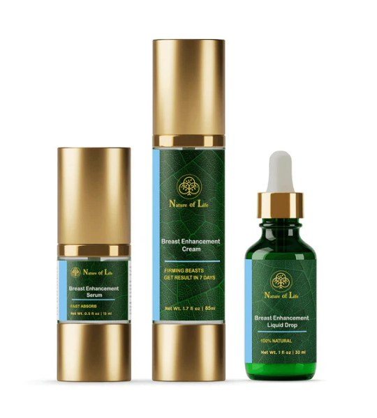 Nature of Life - Breast Enhancement Cream, Breast Enhancement Serum & Breast Enhancement Liquid Drops
