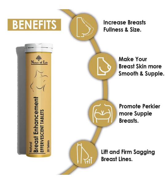 Nature of Life Breast Enhancement Effervescent Tablets - Fuller and Firmer Breasts in Pakistan