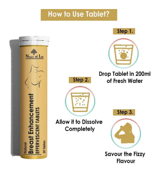 Nature of Life Breast Enhancement Effervescent Tablets in Pakistan