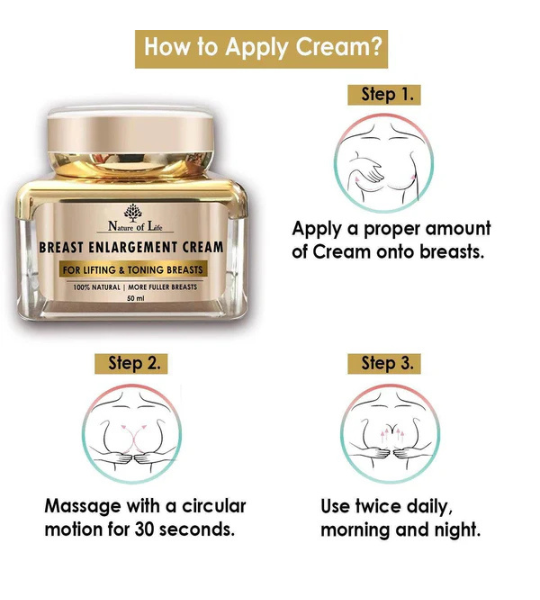 Nature of Life Breast Size Enlargement 50ml Cream in Pakistan