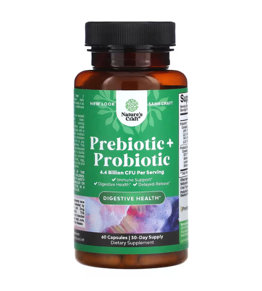 Nature's Craft, Prebiotic + Probiotic, 2.2 Billion CFU, 60 Capsules in Pakistan